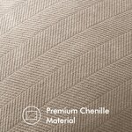 MIULEE 2er Kissenbezug 50x50 Beige Chenille Kissenhülle zierkissen 50 x 50 cm, 2 Stück Beige 8