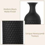 Sziqiqi Metall Schwarz Bodenvase Groß: Große Vasen Boden für Pampas 3er Schwarz 3pcs 5