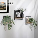 Wandregal Holz Wanddeko Wohnzimmer, 3er Set Kleines Regal Wand Natur 5
