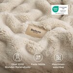 BEDSURE Kuscheldecke Flauschig Bubble Decke - Beige, 150x200 cm Beige 150 x 200 cm 5