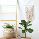Mkouo Makramee Wandbehang Boho Deko Gewebte Wanddeko, 43cm (W) x 66cm (L) 5