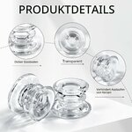 6 Stück Kerzenständer Glas,Kerzenhalter für Stabkerzen,Stabkerzenhalter Glas für Hochzeit Weihnachten Party (Transparent) 3