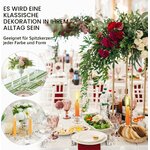 6 Stück Kerzenständer Glas,Kerzenhalter für Stabkerzen,Stabkerzenhalter Glas für Hochzeit Weihnachten Party (Transparent) 5