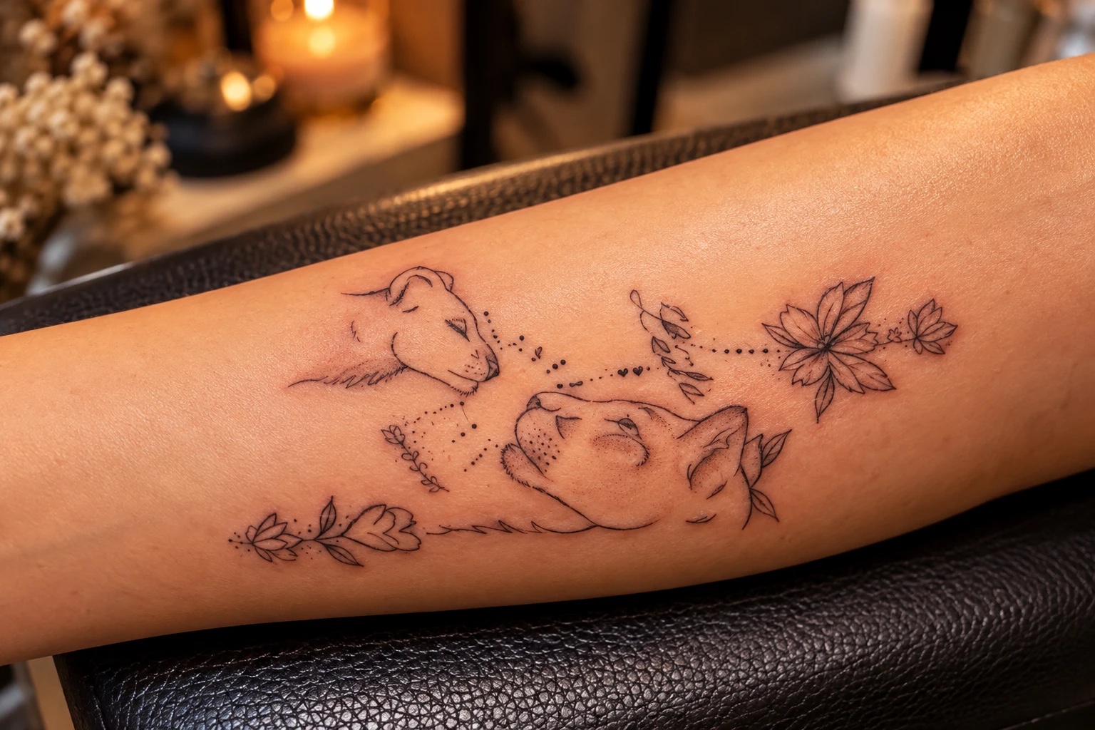 Tatouage fin minimaliste
