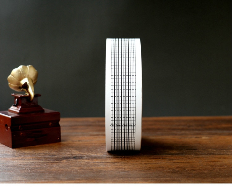 30-tons-main-papier-bande-bo-te-musique-ruban-blanc-blanc-main-papier-bande-bricolage-composer