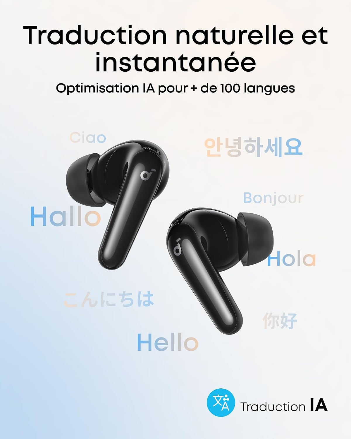 Écouteurs P31i et leur fonction de traduction instantanée