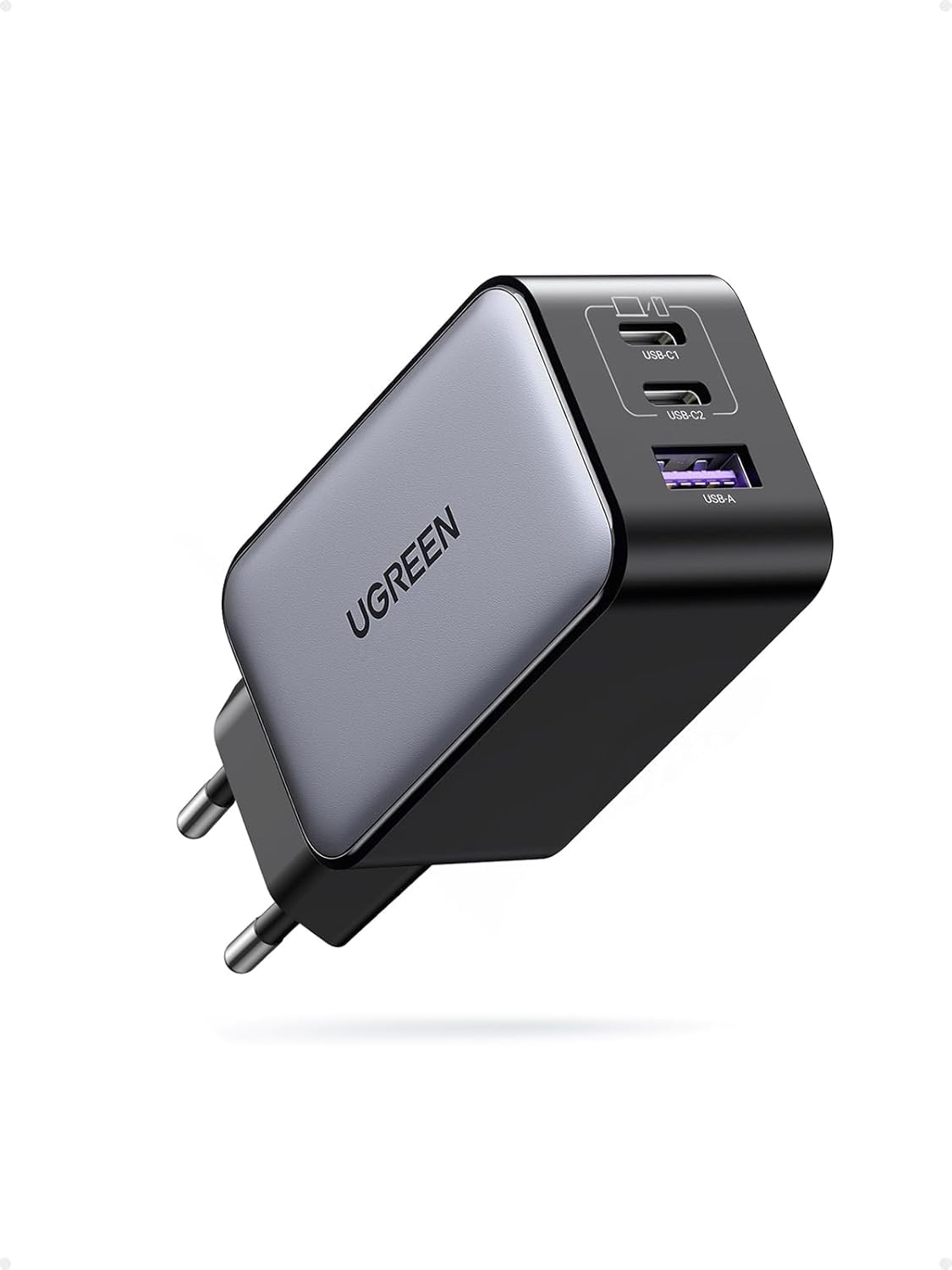 Chargeur USB-C GaN 65 W compact, 3 ports UGREEN Nexode