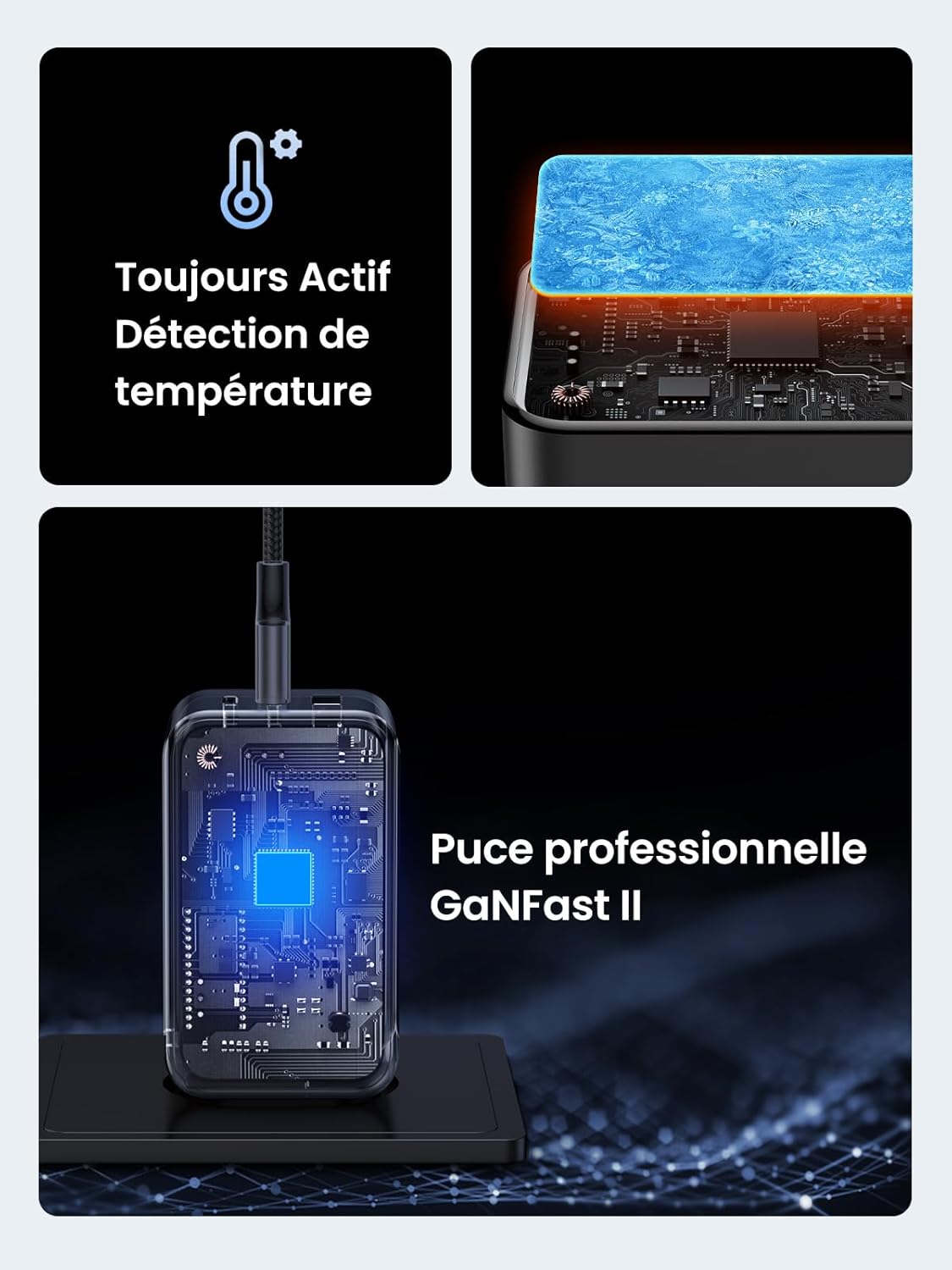 Chargeur Nexode et sa protection contre la surchauffe