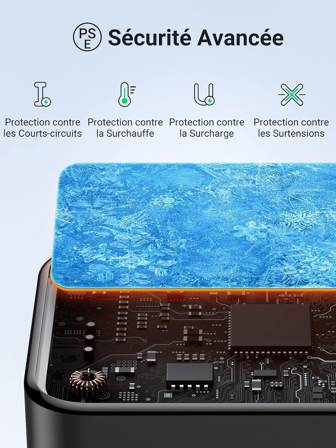 Système de sécurité du chargeur contre les surtensions