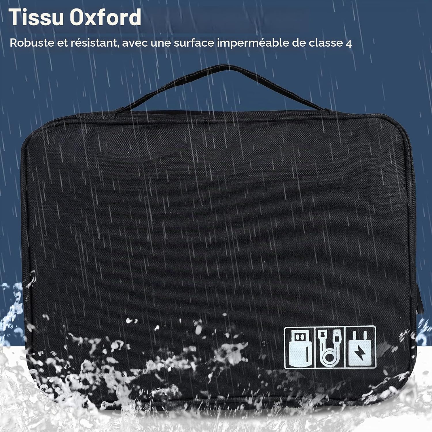 Tissu Oxford résistant de la trousse en gros plan