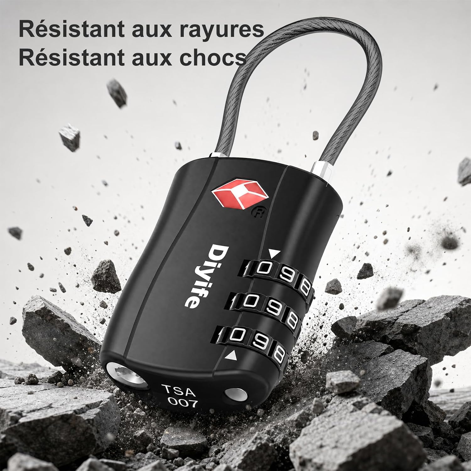 Cadenas résistant aux rayures et aux chocs
