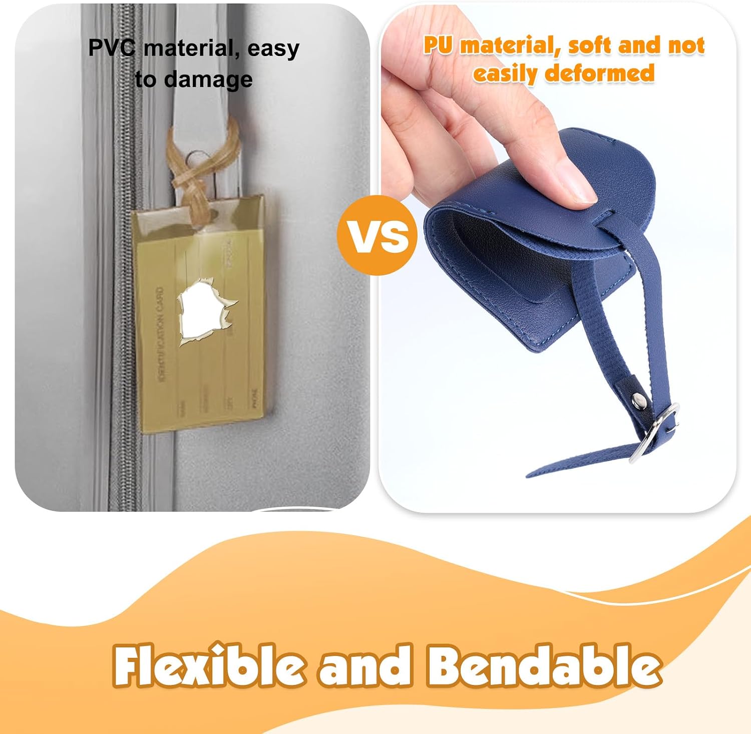 Étiquette souple qui se plie sans casser