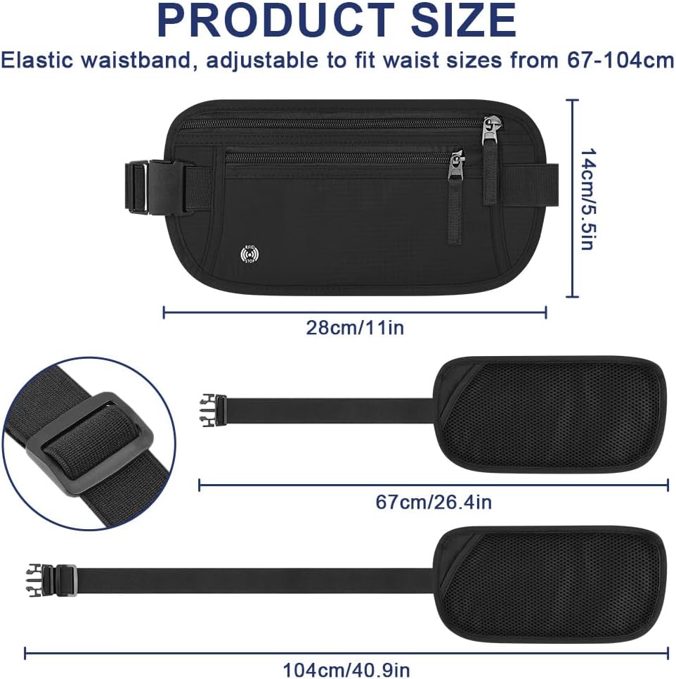 Dimensions de la ceinture et de sa sangle réglable
