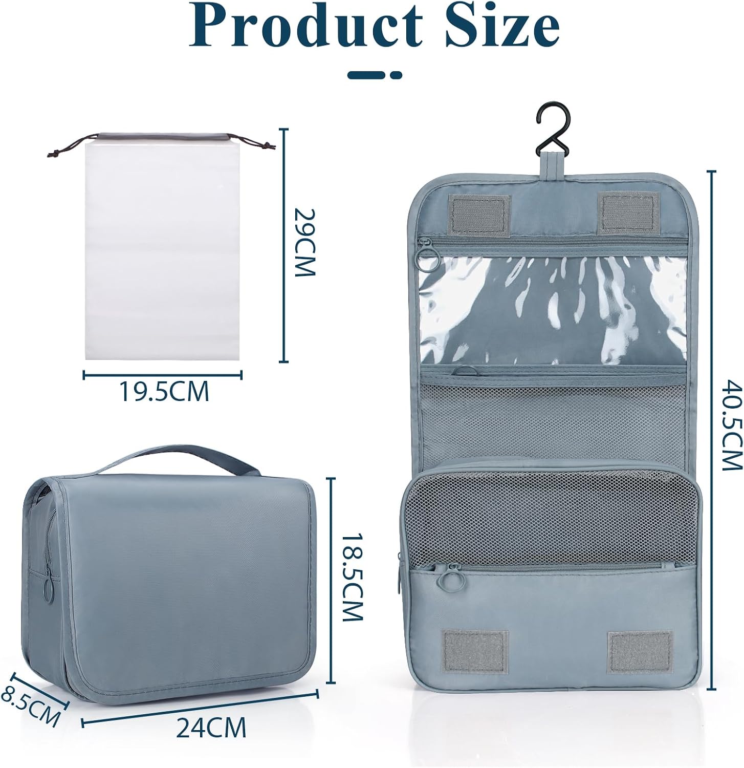 Dimensions de la trousse de toilette