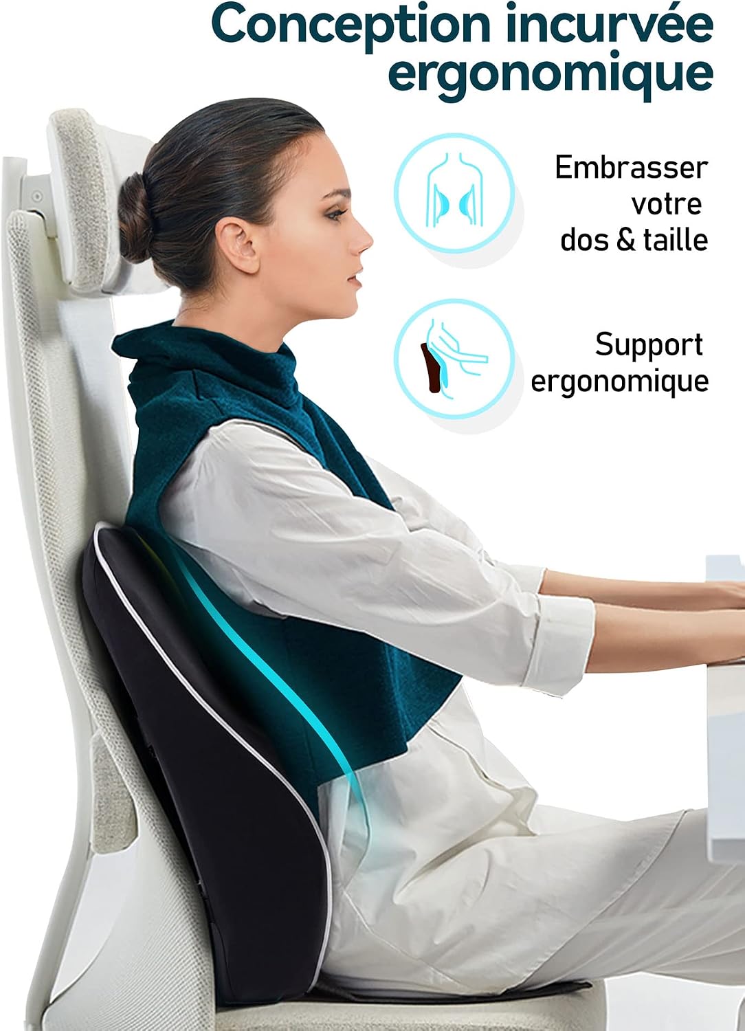 Conception ergonomique du coussin pour une posture droite