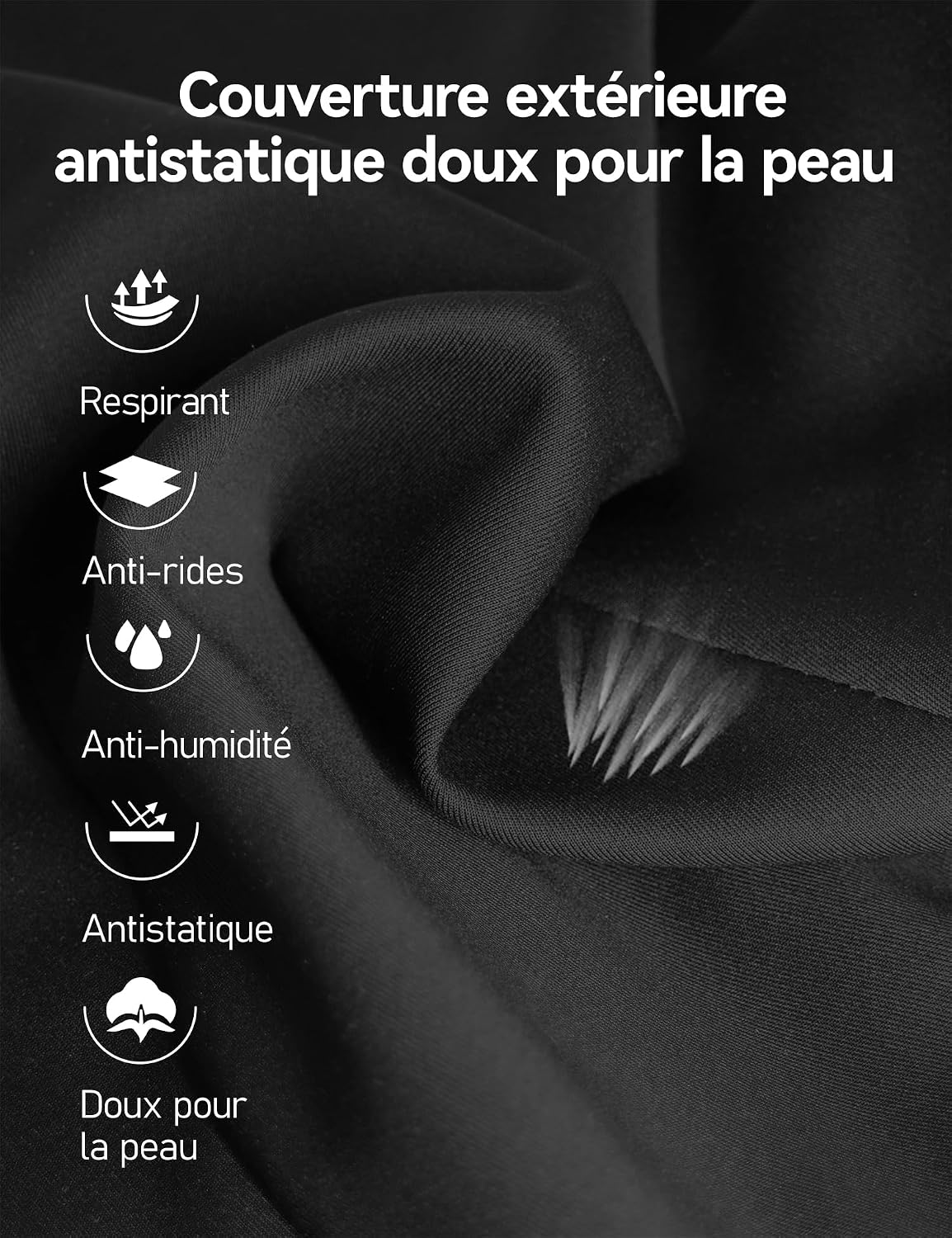 Housse extérieure douce et respirante du coussin