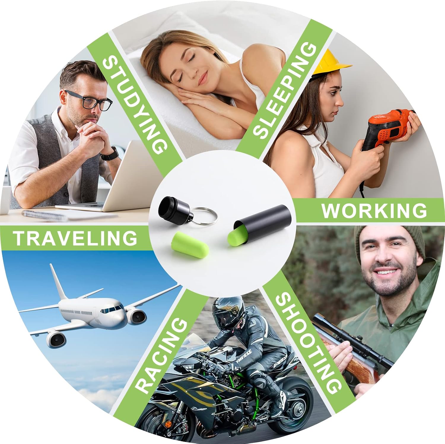 Bouchons doreilles pour dormir, voyager et travailler