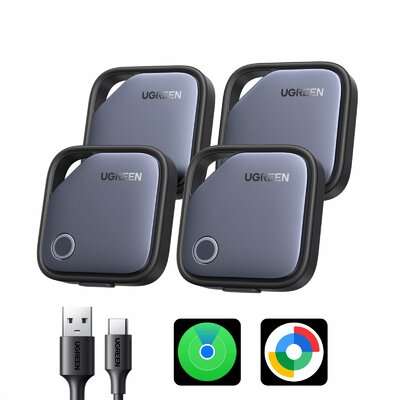 Traceurs Bluetooth rechargeables UGREEN FineTrack, iPhone ou Android, lot de 4