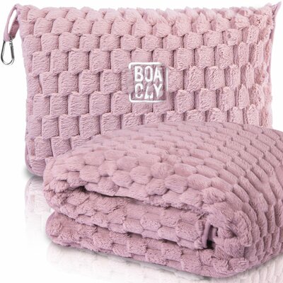 Couverture de voyage compacte 160 x 100 cm qui se plie en oreiller