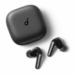 Écouteurs sans fil Soundcore P31i noirs dans leur boîtier de charge