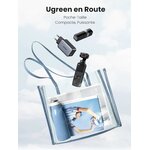 Chargeur 65 W glissé dans un sac de voyage avec ses câbles