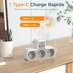 Port USB-C de charge rapide de la multiprise