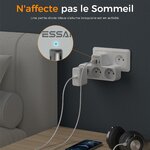 Multiprise sans voyant gênant pour dormir dans la chambre