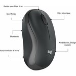 Schéma de la souris : boutons, molette et dimensions