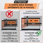 Différence entre les écrans 14 pouces 16:10 et 16:9 avant dacheter