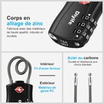 Corps en alliage de zinc et câble en acier gainé