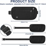 Dimensions de la ceinture et de sa sangle réglable