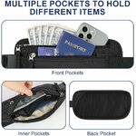Poches de la ceinture pour passeport, cartes, billets et téléphone