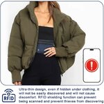 Ceinture invisible sous un manteau, protégée contre le vol à distance