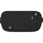 Ceinture de voyage noire vue de face