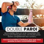 Double paroi qui garde la boisson au chaud ou au frais sans condensation