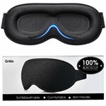Masque de sommeil 3D noir avec ses bouchons d'oreilles