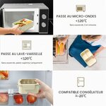 Boîte repas compatible micro-ondes et lave-vaisselle