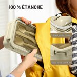 Boîte repas étanche glissée dans un sac