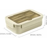 Dimensions de la boîte repas