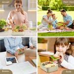 Boîte repas utilisée au bureau, en pique-nique et à lécole