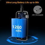 Batterie de 1200 mAh, jusquà 80 heures déclairage