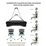 Sangles réglables pour fixer le coussin au dossier