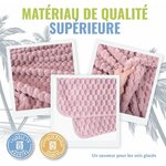 Matière douce et épaisse de la couverture de voyage en gros plan