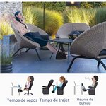 Repose-pieds utilisé en terrasse, au bureau et au repos