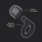 Bouchon Loop Quiet 2 et ses embouts en silicone dans létui