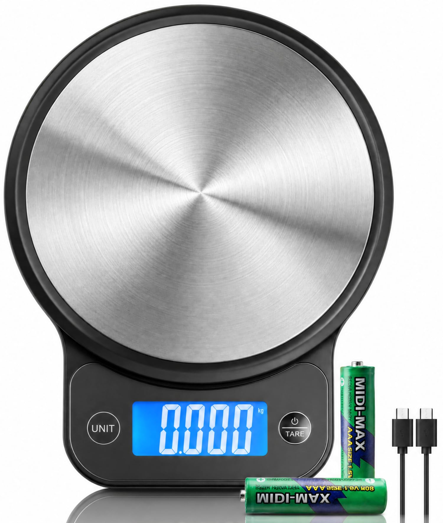Balance de cuisine numérique, USB C, balance de cuisine électronique, 10 kg, haute précision, 0,5 g/0,02 oz, professionnelle