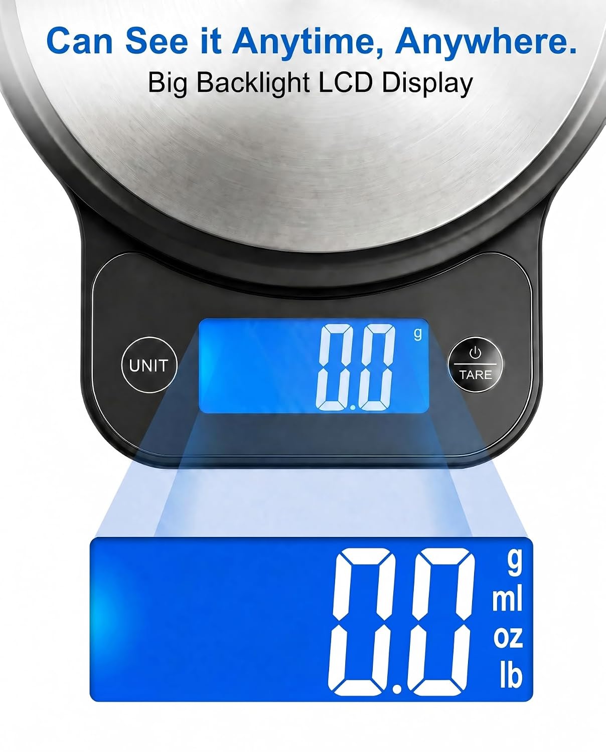 Balance de cuisine numérique, USB C, balance de cuisine électronique, 10 kg, haute précision, 0,5 g/0,02 oz, professionnell 5