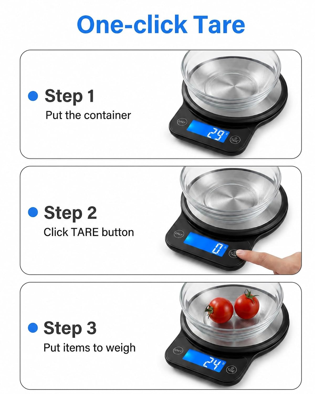 Balance de cuisine numérique, USB C, balance de cuisine électronique, 10 kg, haute précision, 0,5 g/0,02 oz, professionnell 8