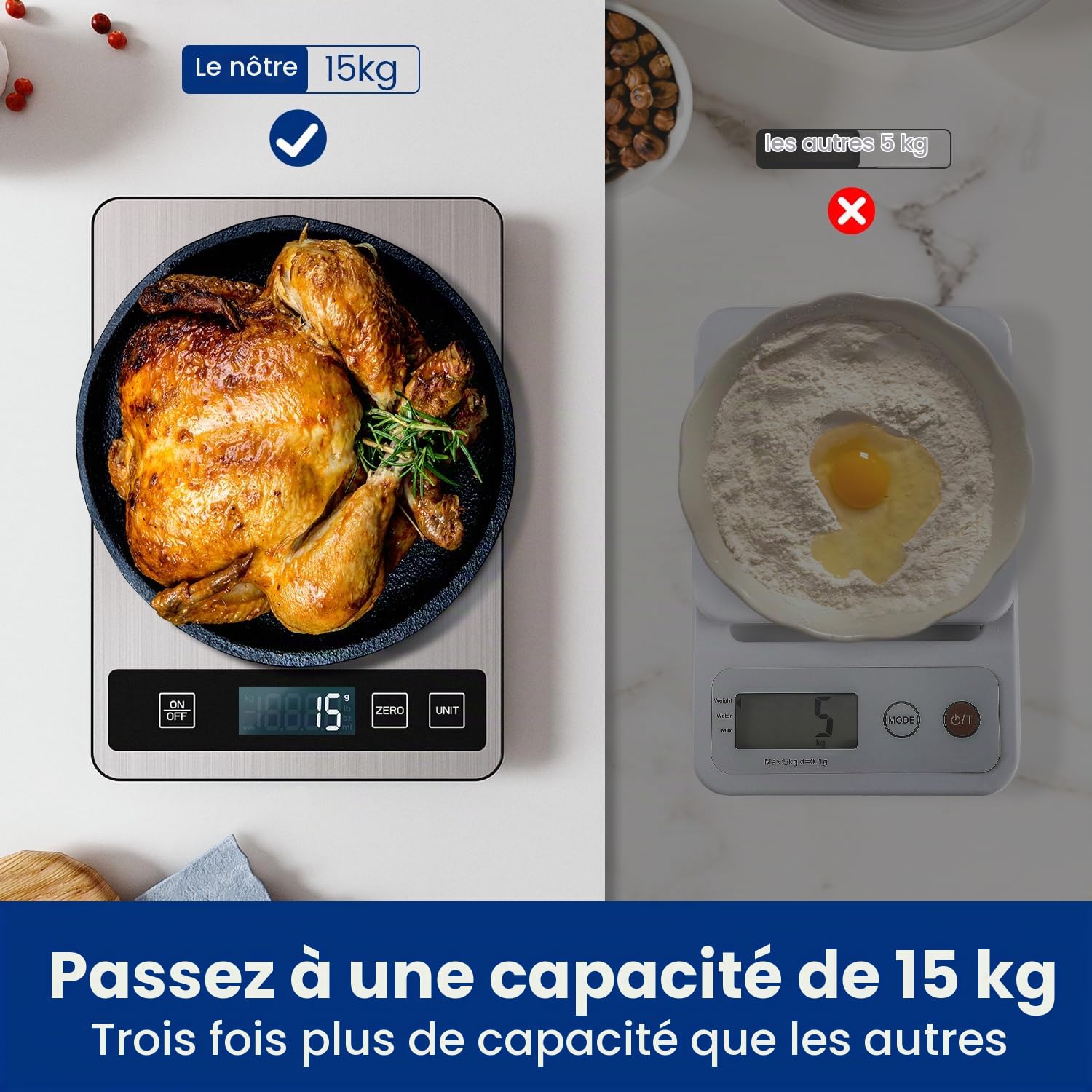 Balance de Cuisine Numérique Rechargeable 15 kg 4