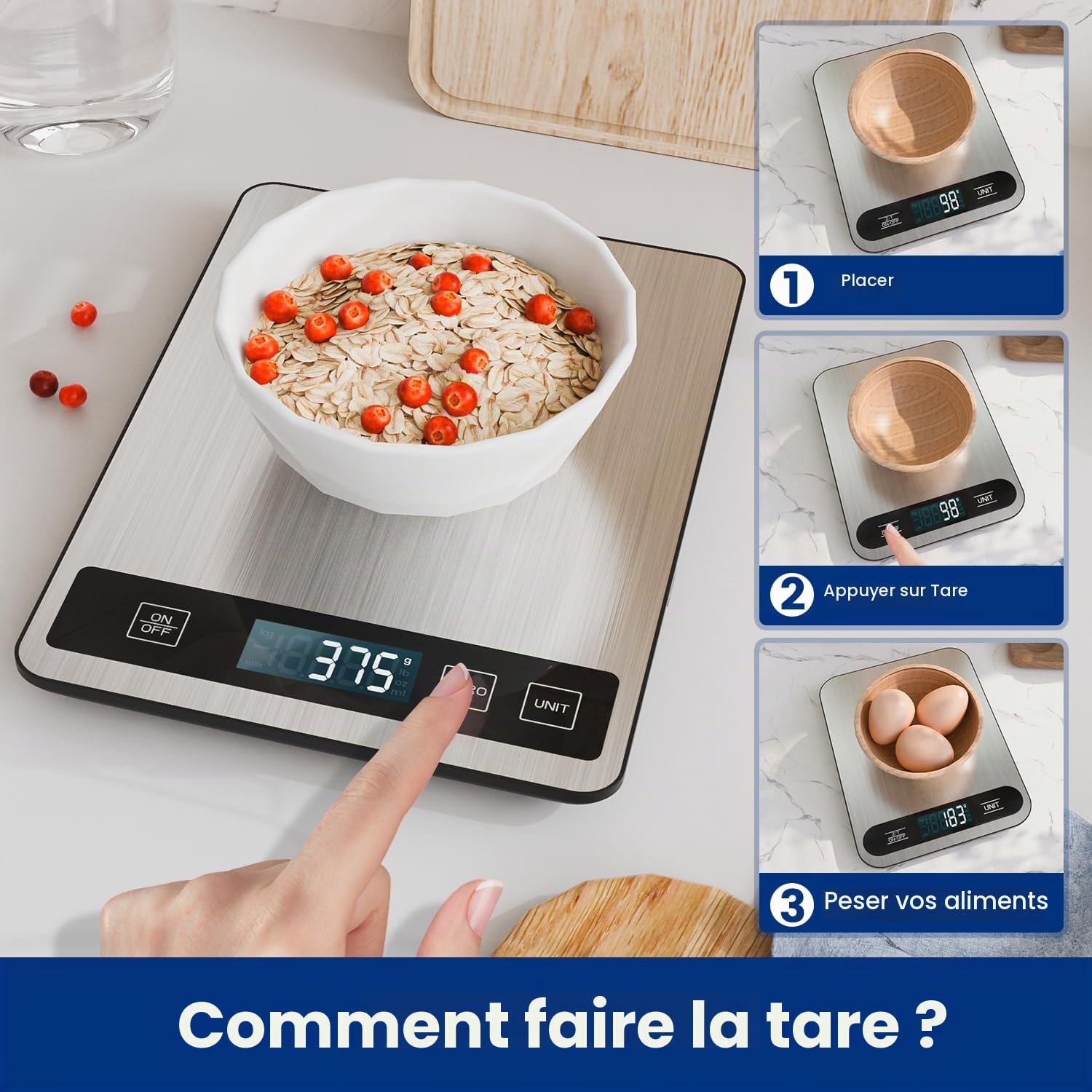 Balance de Cuisine Numérique Rechargeable 15 kg 7